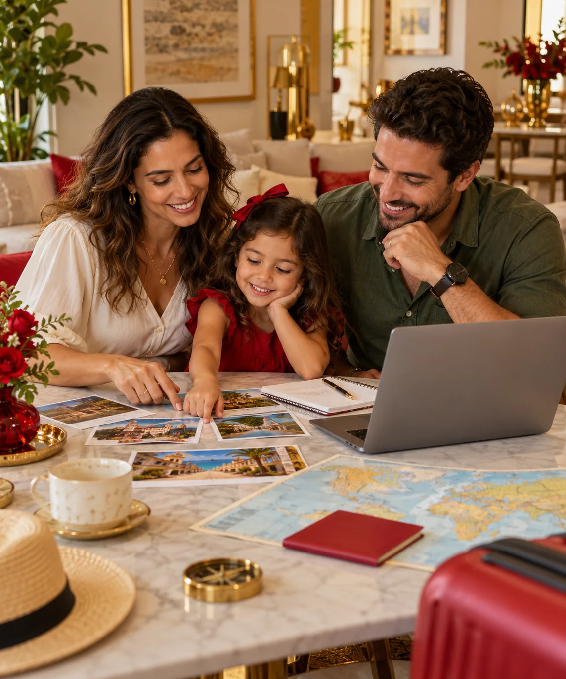 Família organiza atividades em casa