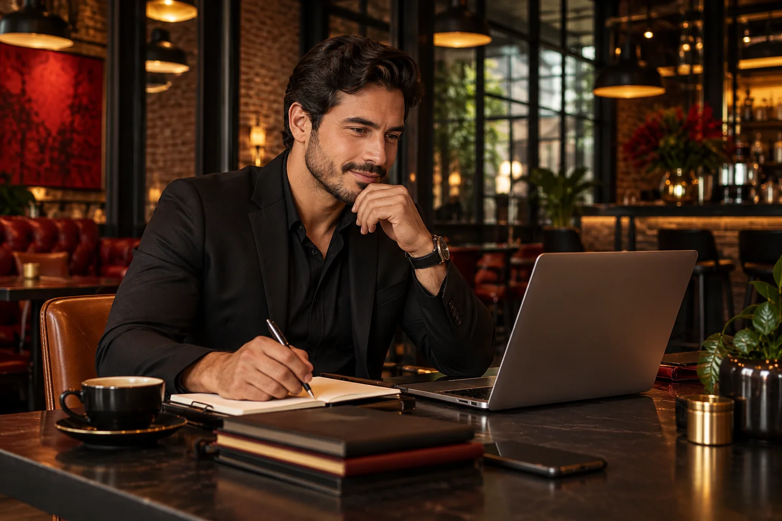 Consultor analisa processos com empreendedor