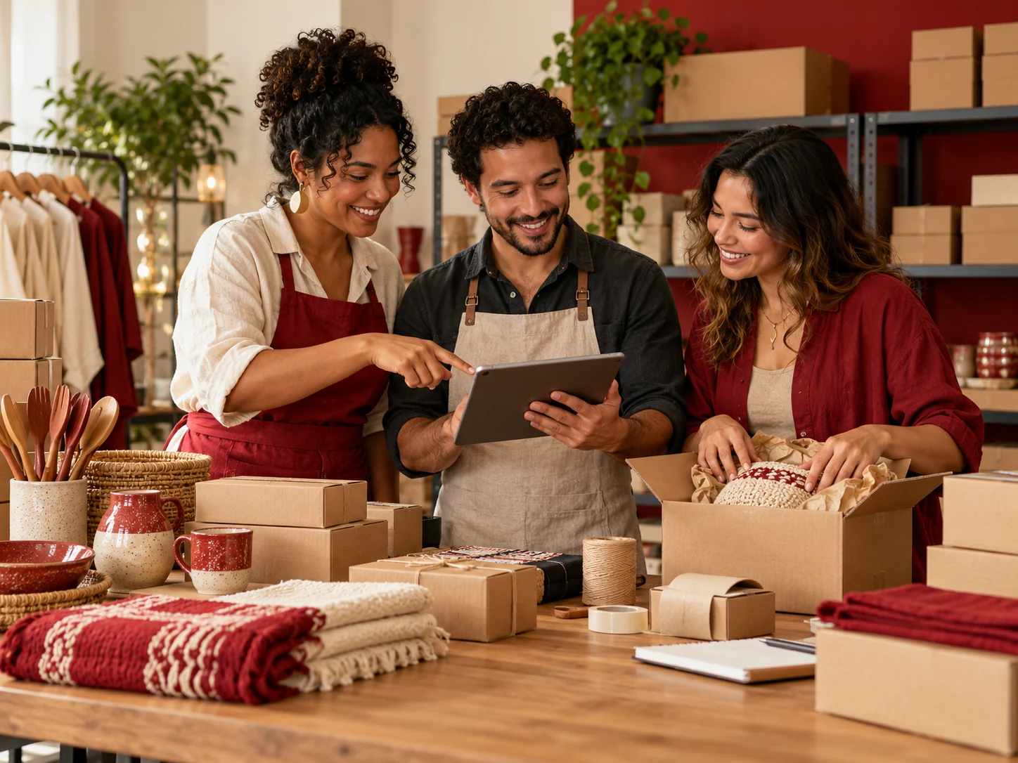 Pequenos comerciantes organizam pedidos e vendas em conjunto, imagem ilustrativa